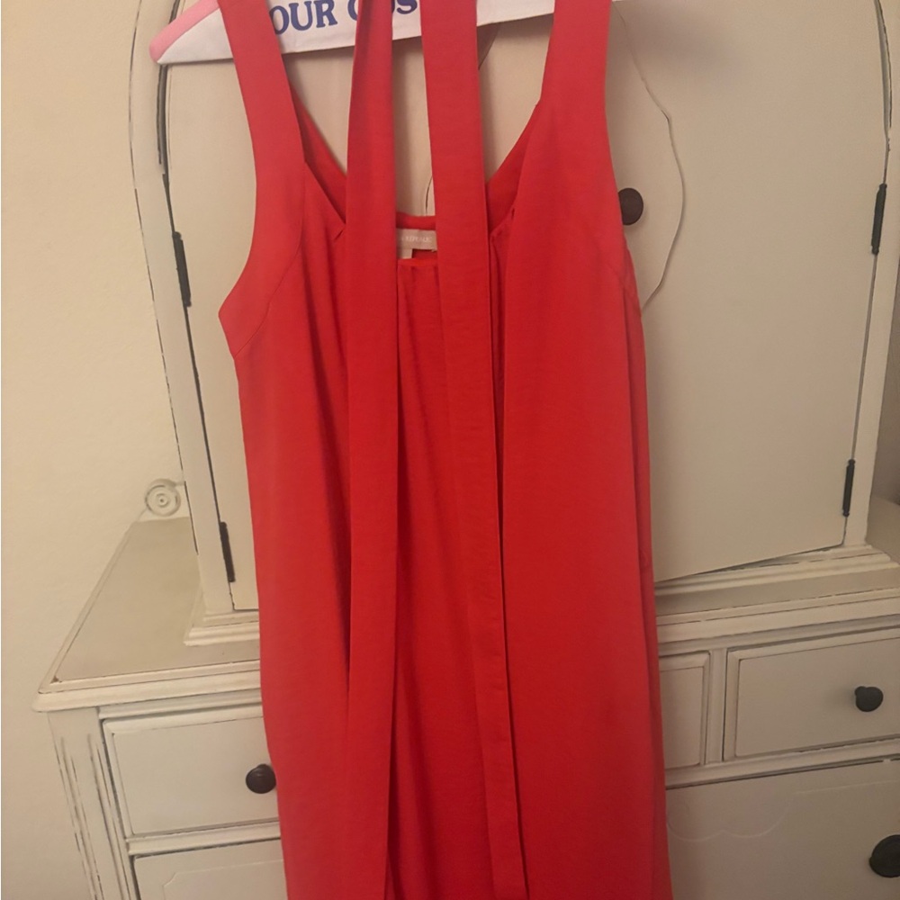 Banana Republic Vibrant Red Backless Dress